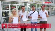 Araç kiralarken imzaladıkları senetler yüzünden icralık oldular