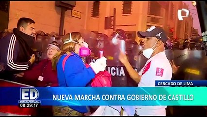 Marcha contra Pedro Castillo: movilización se desarrolló con incidentes