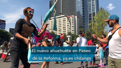 Así llegó el ahuehuete que se sembró este domingo en la glorieta de la palma