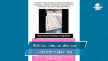 INE dice que boletas electorales son infalsificables ante supuestas fotocopias de papeletas