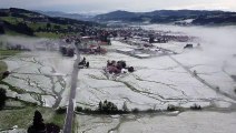 Inundaciones y hasta medio metro de granizo bloquean carreteras al suroeste de Alemania