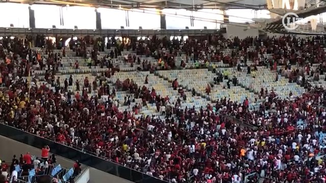 Torcedores do Flamengo se envolvem em briga em arquibancada do Maracanã