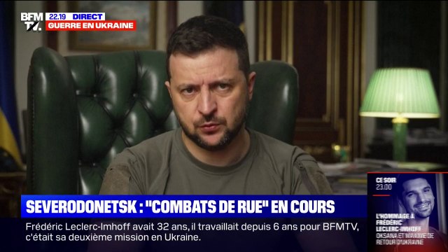 Volodymyr Zelensky: La situation à Severodonetsk, où les combats de rue se poursuivent, reste extrêmement difficile