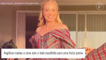 Angélica foge de clichê e aposta em look junino original feito por estilista badalado. Veja!