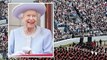 Queen sends crowds wild as she returns on Buckingham Palace balcony after three years