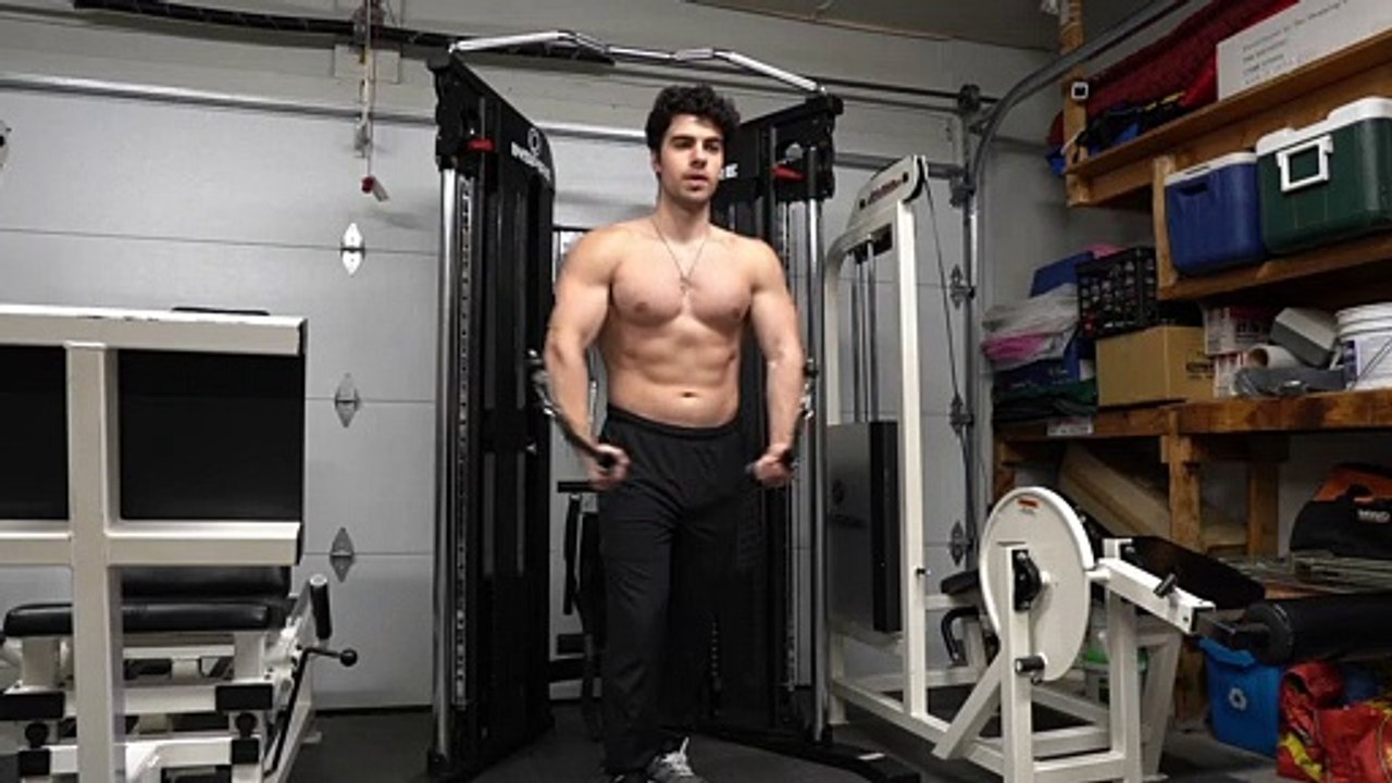 Chest Day! Cable Fly Machine & Bands Workout  Garage Gym