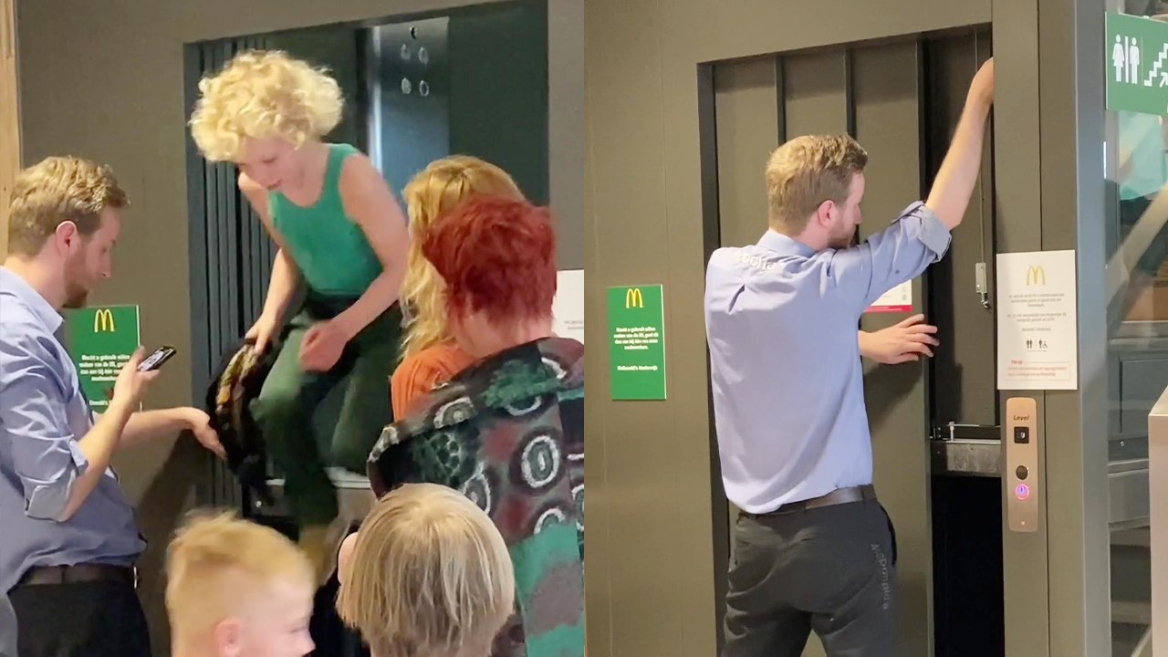 'It's all fun and games until the elevator stops working!'