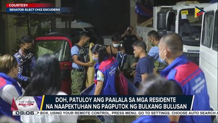 DOH, patuloy ang paalala sa mga residente na naapektuhan ng pagputok ng Bulkang Bulusan
