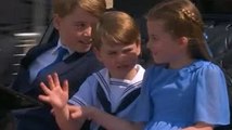 Princess Charlotte shuts down Prince Louis as royal proudly waves at crowds   VIDEO