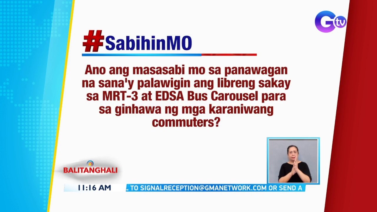 #SabihinMo: Ano ang masasabi mo sa panawagan na sana'y palawigin ang libreng sakay sa MRT-3 at EDSA Bus Carousel para sa ginhawa ng mga karaniwang commuters? | BT