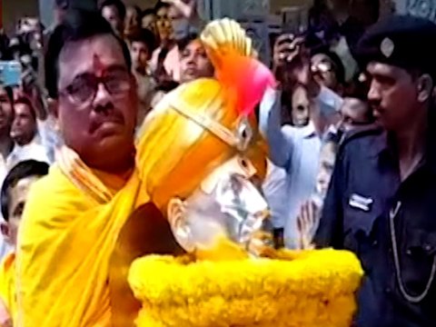 Shegaon मध्ये संत गजानन महाराजांच्या पालखीचं प्रस्थान, पालखी पंढपूरकडे रवाना : ABP Majha