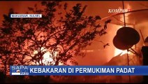 Kebakaran di Permukiman Padat, Kerumunan Warga Buat Petugas Damkar Kesulitan Akses Lokasi