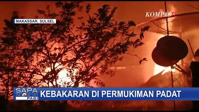 Kebakaran di Permukiman Padat, Kerumunan Warga Buat Petugas Damkar Kesulitan Akses Lokasi