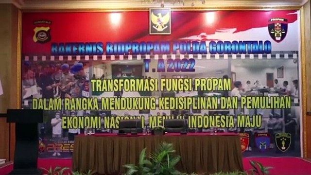 Kabid Propam Buka Rakernis Bidang Profesi dan Pengamanan (Propam) Polda Gorontalo T.A 2022