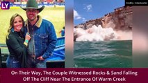 Arizona: Moment Of Massive Rockslide In Lake Powell Caught On Camera