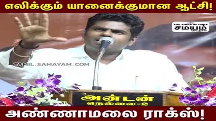 எலிக்கும் பூனைக்குமான ஆட்சி; அண்ணாமலை பேச்சு!