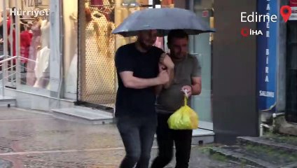 Edirne’de sağanak yağış