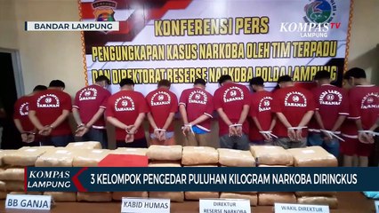 Tiga Kelompok Pengedar Narkoba Puluhan Kilogram Dibekuk