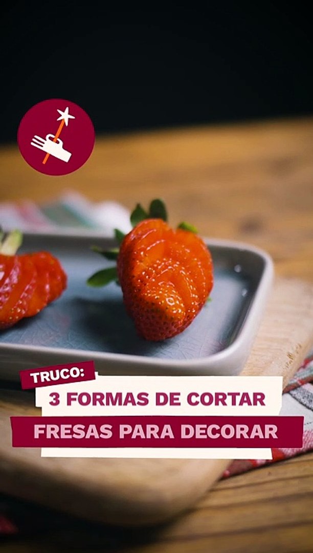Truco - 3 formas de cortar fresa para decorar - Vídeo Dailymotion