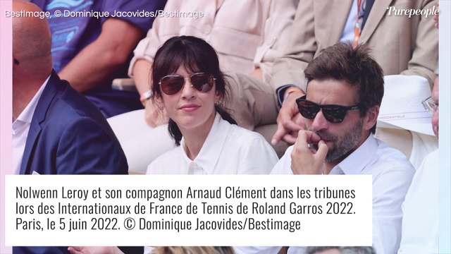 Nolwenn Leroy et Arnaud Clément : Le couple complice à Roland-Garros, chic en chemises blanches