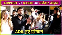 Rakhi Sawant Meets Fans At The Airport, Boyfriend Adil Khan Gets Awkward