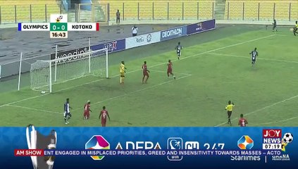 Etouga scores 21st goal of the season as Kotoko beat Olympics - AM Sports on JoyNews.