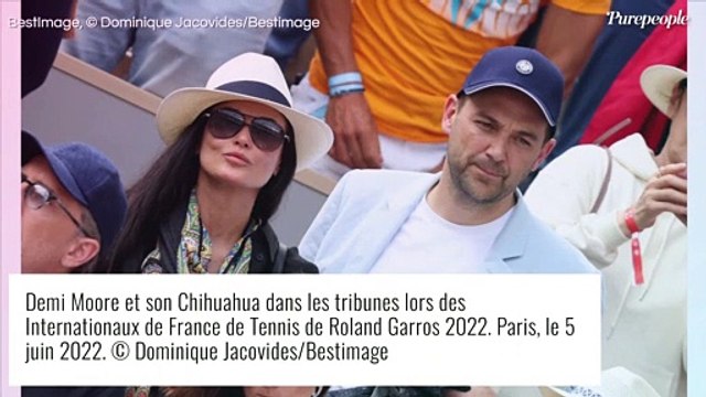 Patrick Bruel et son fils Léon, proches de Demi Moore et son jeune amoureux à Roland-Garros