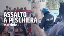 Peschiera del Garda, maxirissa in centro e denunce di abusi sessuali sul treno per Milano: i video