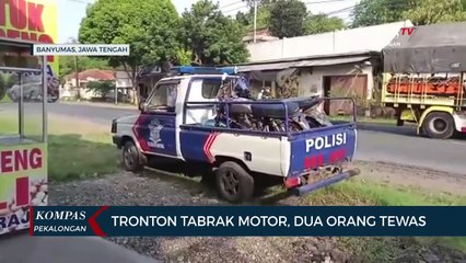 Tronton Tabrak Motor, Dua Orang Tewas