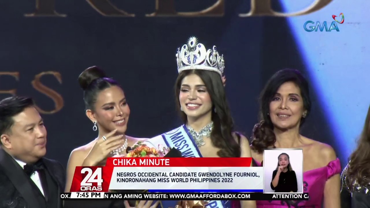 Negros Occidental candidate Gwendolyne Fourniol, kinoronahang Miss World Philippines 2022 | 24 Oras