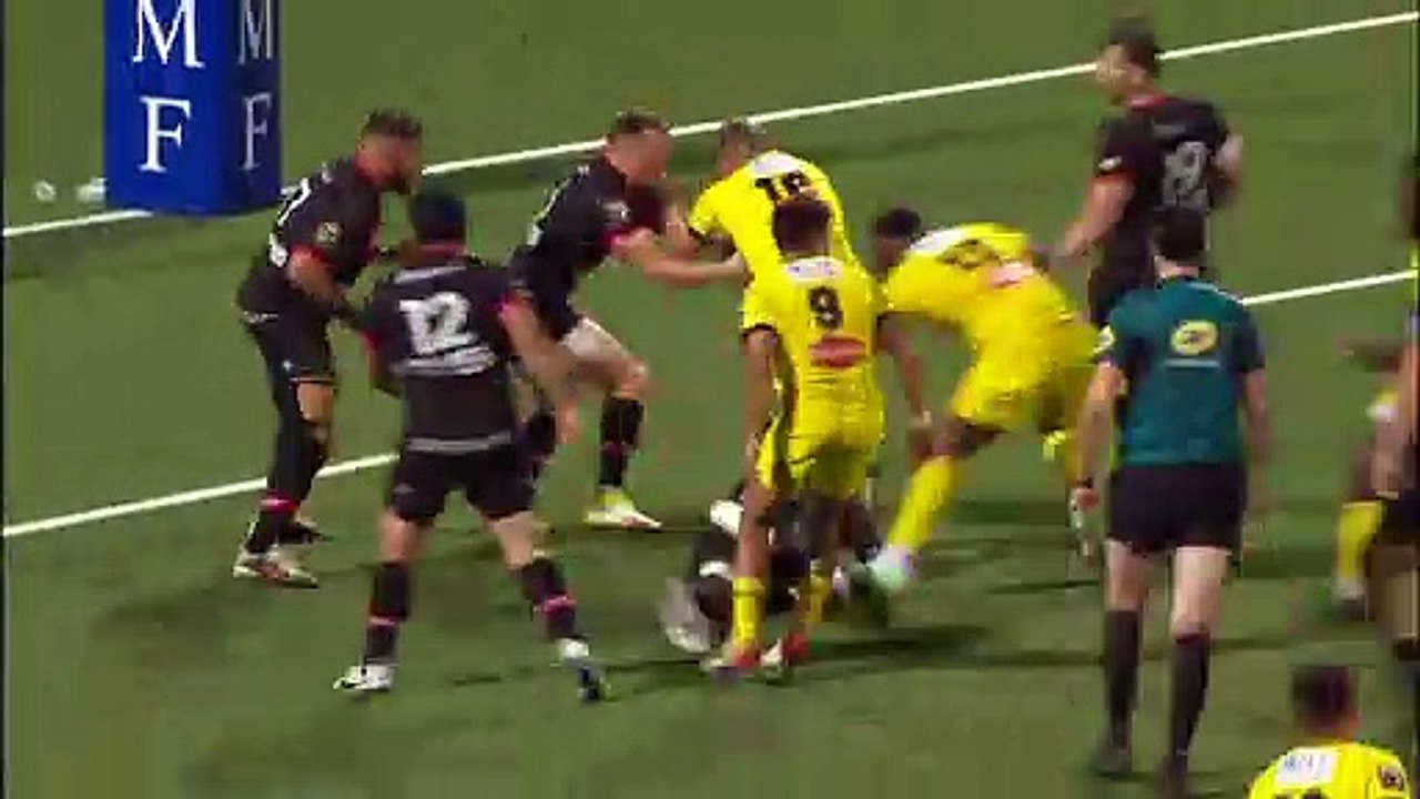 TOP 14 - Essai de Uini ATONIO (SR) - LOU Rugby - Stade Rochelais - J26 - Saison 2021:2022