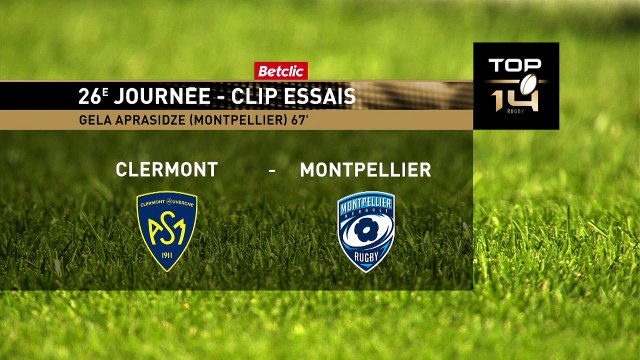 TOP 14 - Essai de Gela APRASIDZE (ASM) - ASM Clermont - Montpellier Hérault Rugby - J26 - Saison 2021:2022