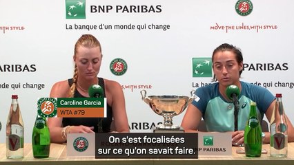 Roland-Garros - Garcia et Mladenovic : "On a senti la confiance monter"