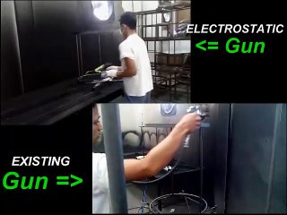 Air spray and electrostatic comparison