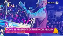 ¡Christian Nodal se arrepiente! Pide disculpas a J Balvin en pleno concierto