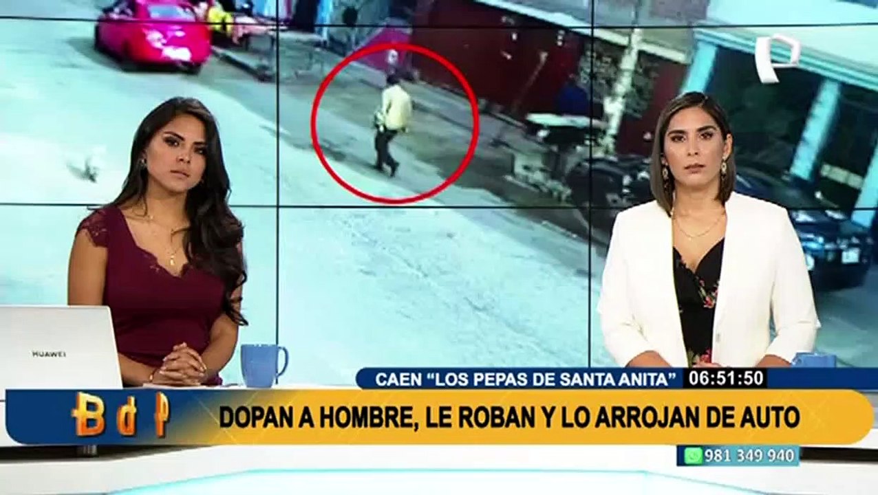 Capturan a 'los pepas de Santa Anita' que arrojaron de auto a hombre tras doparlo y robarle