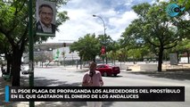 El PSOE plaga de propaganda los alrededores del prostibulo en el que gastaron el dinero de los andaluces