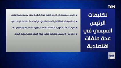 تكليفات الرئيس السيسي في عدة ملفات اقتصادية