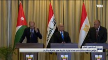 مؤتمر صحفي مشترك في بغداد لوزراء خارجية مصر والعراق والأردن