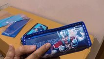 Unboxing and Review of Thor and captain america theme pencil pouches for students