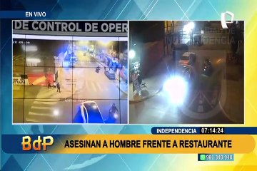 Independencia: sicarios a bordo de motocicleta asesinan a hombre afuera de restaurante