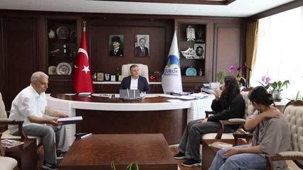 Çubuklu dünya şampiyonu kick boksçu Kurnaz'dan Başkan Demirbaş'a ziyaret