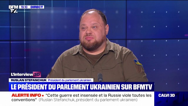 Ruslan Stefanchuk, le président du parlement ukrainien alerte sur les risques d'une guerre contre l'Europe