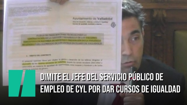 Dimite el jefe del Servicio Público de Empleo de Castilla y León, nombrado por Vox, por dar cursos de igualdad