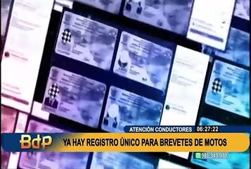 MTC habilita registro único para brevetes de motos a fin de evitar falsificaciones