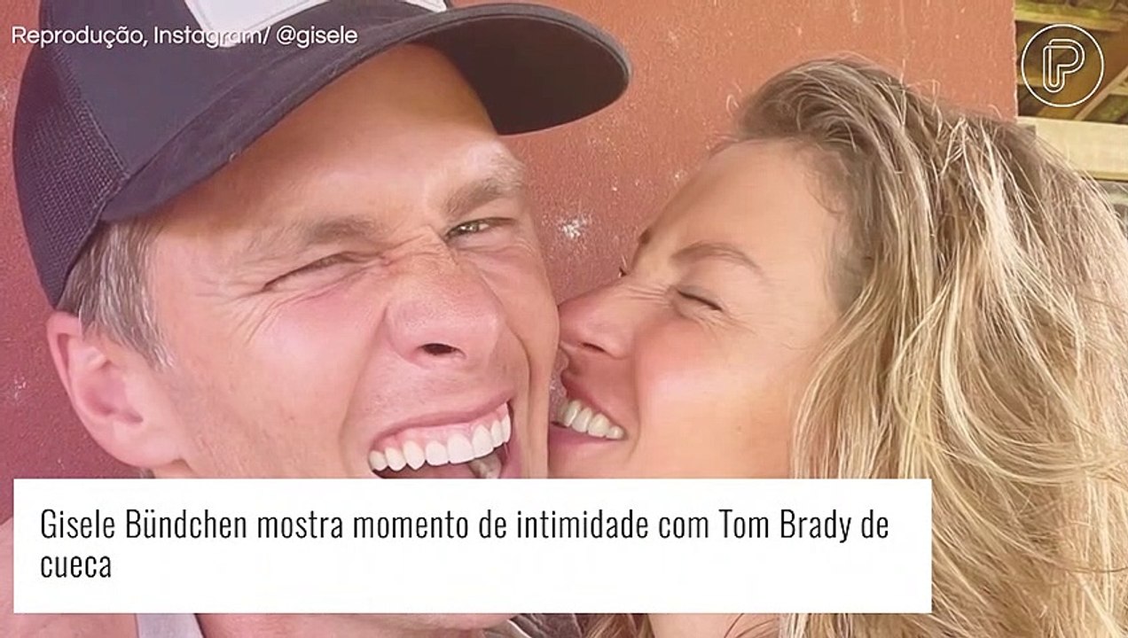 Gisele Bündchen dá zoom indiscreto em Tom Brady de cueca: 'Deixa eu ver'