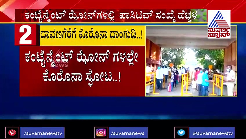 ದಾವಣಗೆರೆಯಲ್ಲಿ COVID19 ಸ್ಫೋಟ: ಸೋಂಕಿತರ ಸಂಪರ್ಕವಿಲ್ಲದೆ 21 ಜನರಿಗೆ ಕೊರೋನಾ