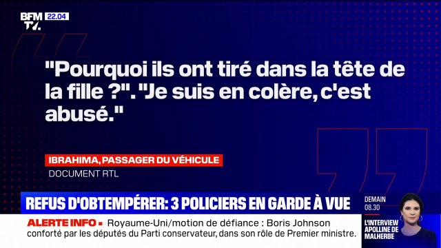 Paris: le témoignage d'un passager de la voiture où une femme a été tuée par des policiers