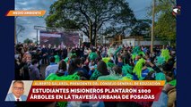 Estudiantes misioneros plantaron 1000 árboles en la travesía urbana de Posadas