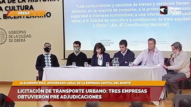 Licitación de transporte urbano tres empresas obtuvieron pre adjudicaciones
